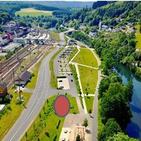 Bild vergr��ern: Geplanter Standort des Sanit�rwagens und des Gastrowagens s�dlich des Kinderspielplatzes