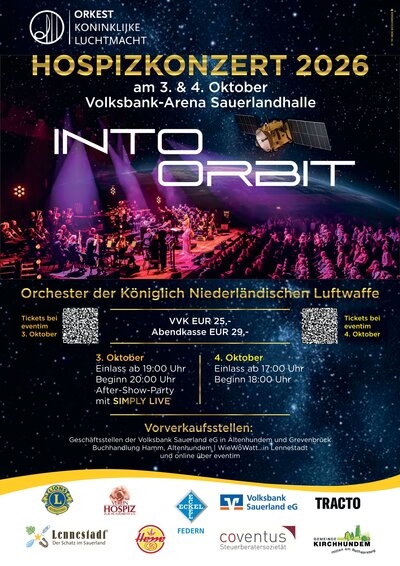 Musikalischer Raketenstart: Orchester der K�niglich Niederl�ndischen Luftwaffe mit �Into Orbit� in der Sauerlandhalle