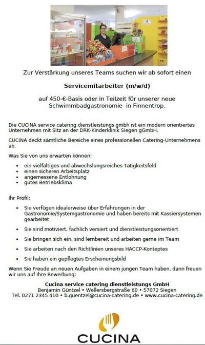 Bild vergr��ern: Servicemitarbeiter gesucht
